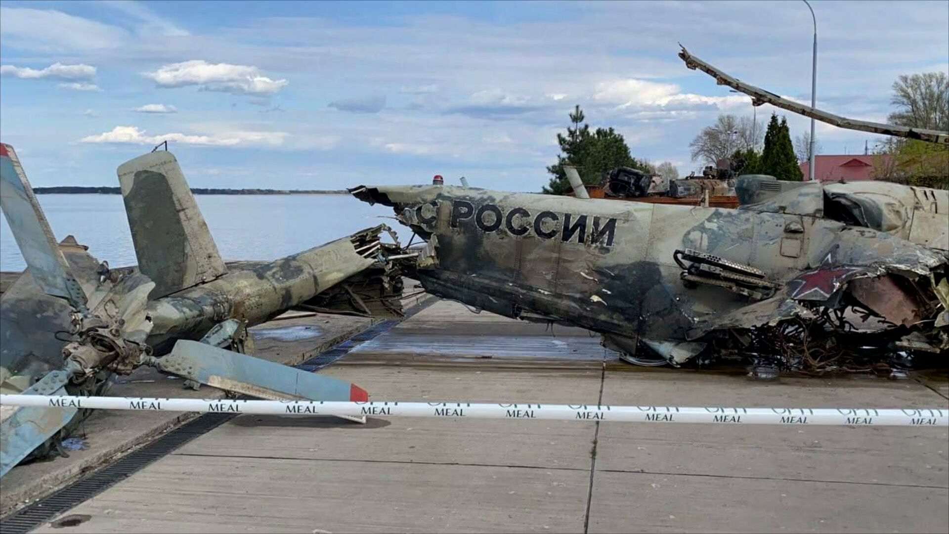 Russian helicopter fished out from Kyiv reservoir